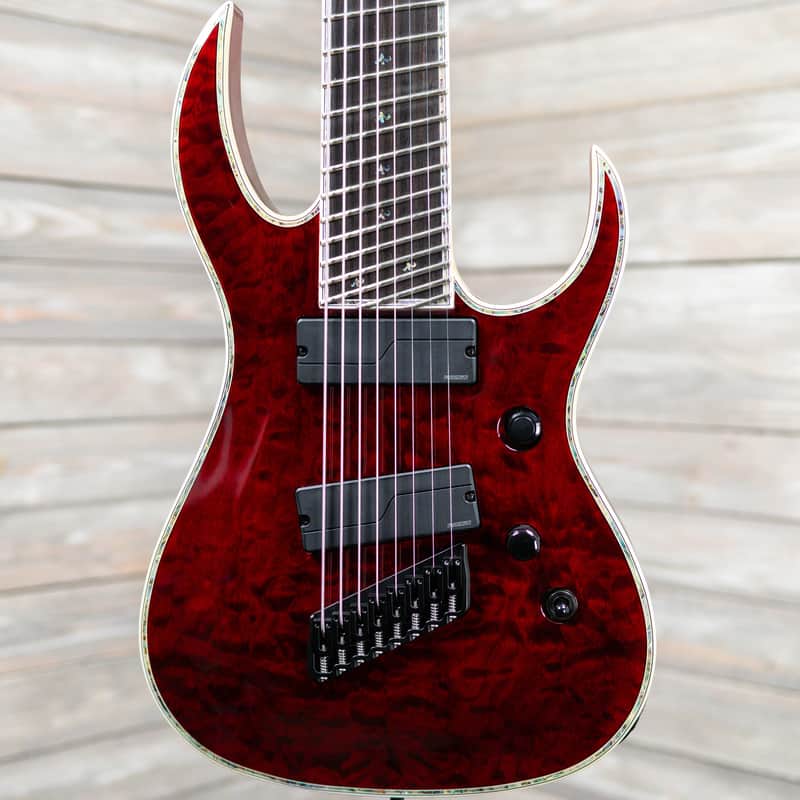 BC Rich Shredzilla 8 Prophecy Archtop Fanned Frets - Black Cherry