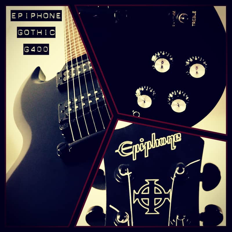 Epiphone SG G 400 GOTHIC 2004, March Matte Black | Reverb