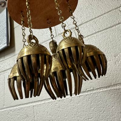 Dobani ELPB 5-Piece Elephant Bells on Holder, Solid Brass, Graduated from 1.5"-3" image 8