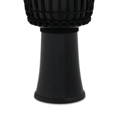LP 10-inch Rope Tuned Circle Djembe with Perfect-Pitch head - Black image 2