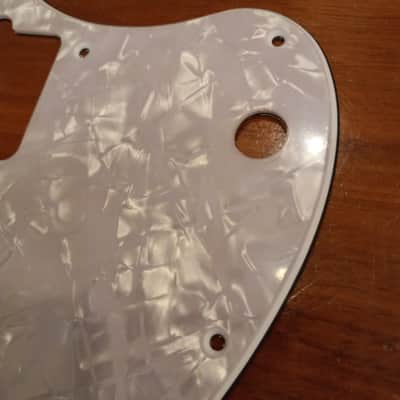 Off Brand Tele dual humbucker White Pearl 11 Hole Pickguard image 3