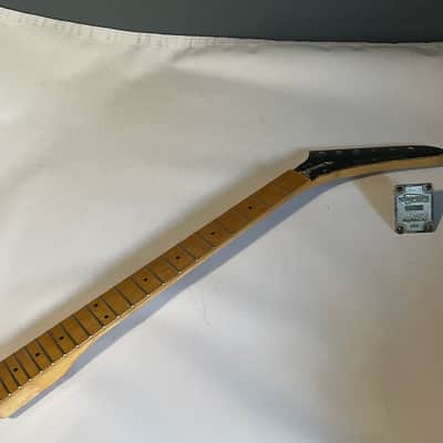 1985 Kramer USA Banana Maple Fretboard Guitar Neck Floyd Ready 22 Frets Dot Inlay w/ Neckplate (Non Scarf) Bild 1