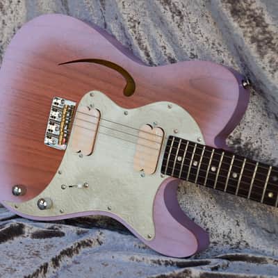 GB Liuteria Traditional Tele semi hollow purple walnut image 12