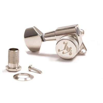 Genuine Tone Ninja 19:1 Locking Tuners, 6 Inline Staggered set, Left Handed, Nickel