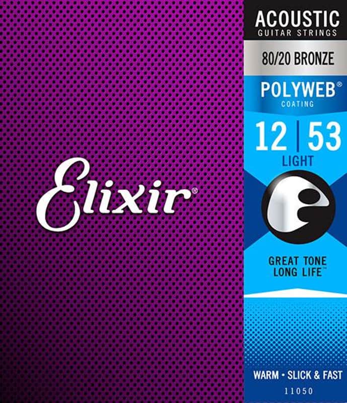 Elixir Polyweb Acoustic 80/20 Bronze Strings, Light 12-53 image 1
