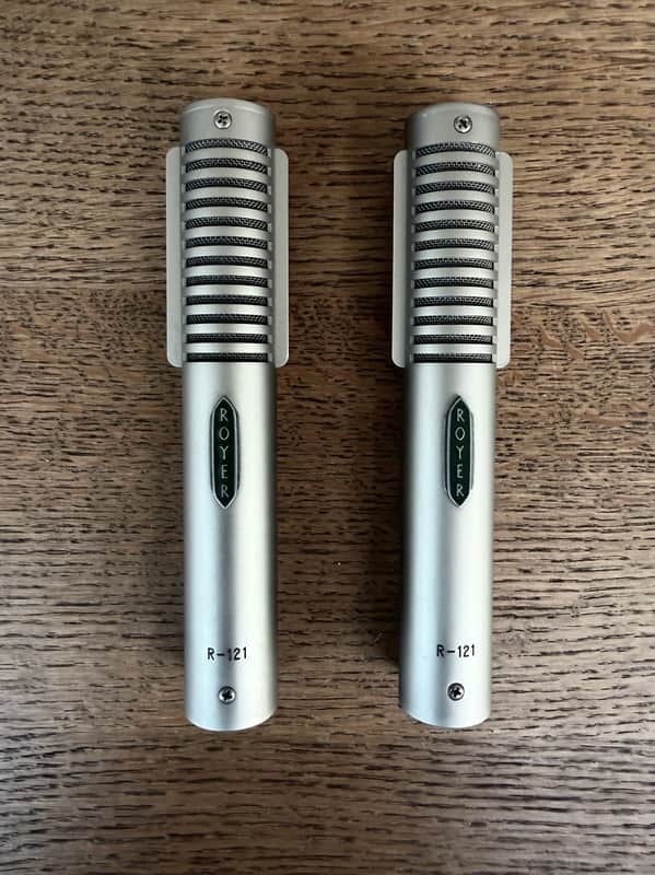 Royer R-121L Live Ribbon Microphone Matched Pair 2010s - Nickel with Red Badge image 1