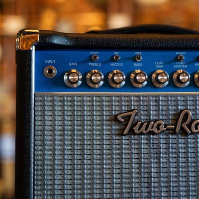 Two-Rock Studio Overdrive Combo Black Bronco W/Blue Faceplate image 3