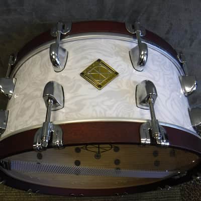 Dixon Classic Series 14x6.5" Maple Wood Hoop Snare-Sub Zero White image 1