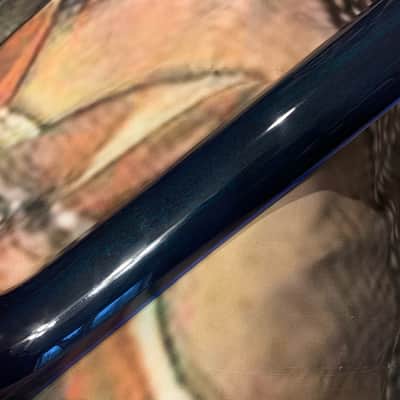 STINGER 🐈🕷️! 2015 Gibson Custom Shop Les Paul Custom Quilt Top M2M Made To Measure Blue Widow Burst Trans Aqua Black Fretboard Bare Knuckel Juggernaut Blackout Special Order Figured F Q 5A 7A Abalone Inlay Blueberry Cobalt image 16