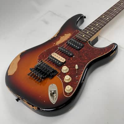 LsL Instruments Saticoy Mick Mars Tribute MM 3 Tone Sunburst Heavy Age Floyd Rose - Brand New with case image 4