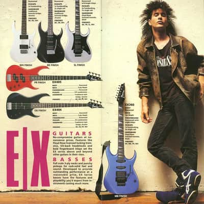 1990 Ibanez EX Series EXB-404 - Burgandy Red image 17