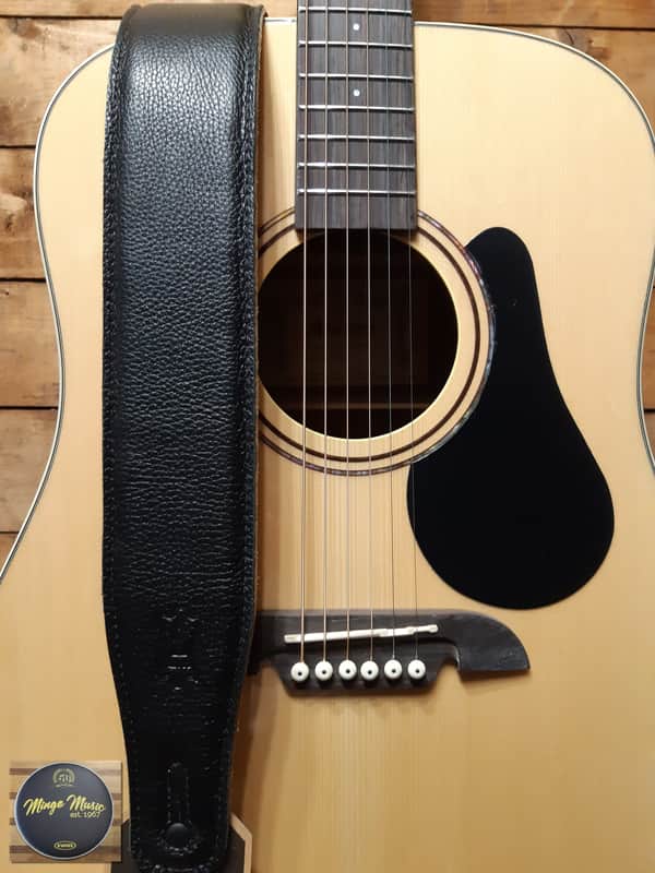 Levy's M26GF 2 1/2″ wide garment leather guitar strap black image 1