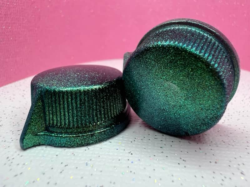 Knobably Large Pointer Knobs - Two Tone Chameleon (Blue-Green) (set of 2) image 1
