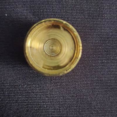 Gold and blue tone knob with screw image 3