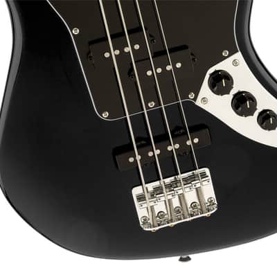 Squier Vintage Modified Jaguar Short Scale Bass Guitar in Black image 3
