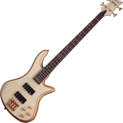 Schecter Stiletto Custom-4 Electric Four-String Bass Guitar - Natural Satin image 1