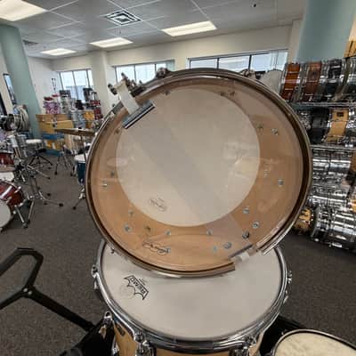 Ludwig 110th anniversary snare drum usa 5.5 by 14 2019 - Natural AGED EXOTIC AVODIRE image 7