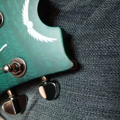 DEAN Exotica Quilt Ash acoustic electric GUITAR Trans Blue Satin w/ Dean Case - B-Stock image 14