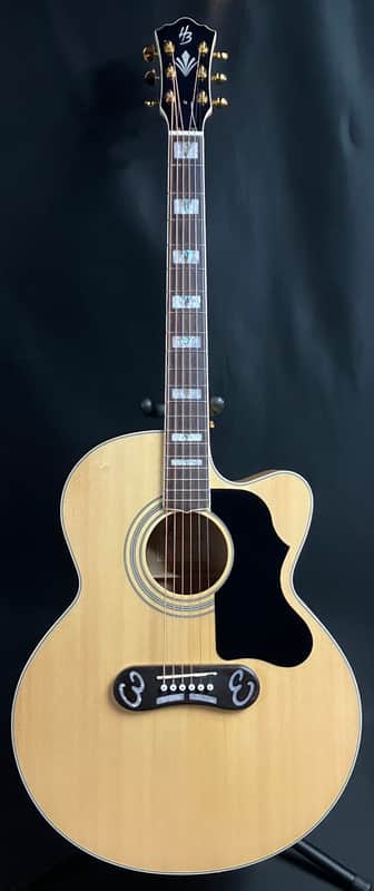 Harley Benton Custom Line King CE Jumbo Acoustic-Electric Guitar Gloss Natural w/ HSC image 1