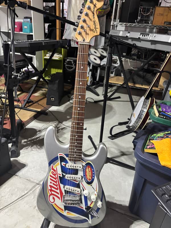 Fender Squier Strat Rare “Miller Lite” Promo image 1