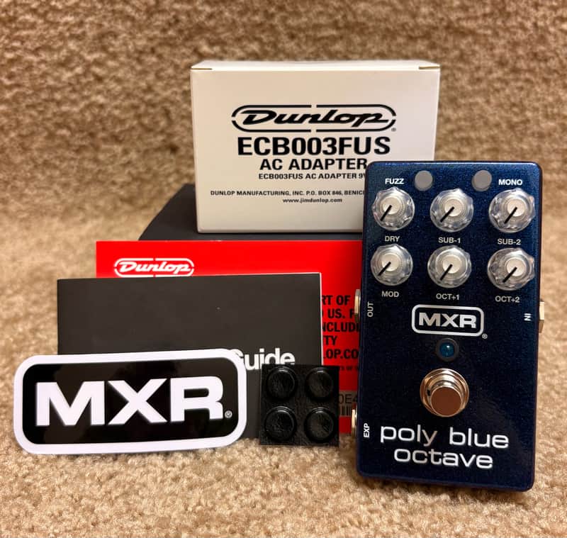 MXR M306 Poly Blue Octave Pedal Blue W/Adapter | Reverb