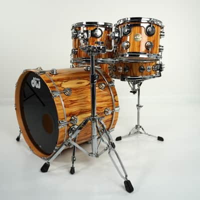 DW Collectors Kit - VLT in Exotic African Chen Chen 10x8, 12x9, 15x14ft 23x18 (No Snare Drum) image 4