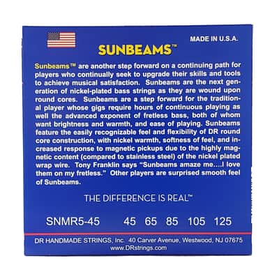 DR 4 Set 45-105 SunBeam Short Scale SNMR-45 - String Set for 4 String Bass Guitar image 2