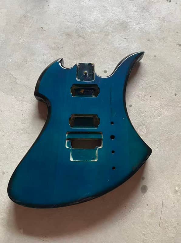 Blue Burst HH Mockingbird Style Guitar Basswood Body image 1