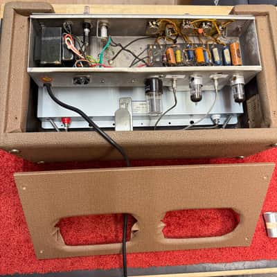 Fender 1963  Reverb Unit Brownface Hallgerät 6G15 Cover Vintage 1963 - brown image 7
