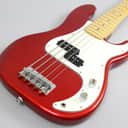Vintage Modified Precision BassÂ® V, Maple Fingerboard, Candy Apple Red