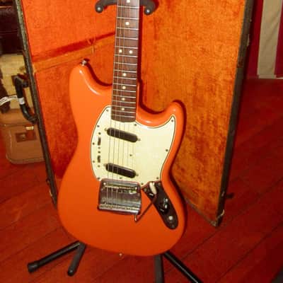 1965 Fender Mustang Salmon Pink w/ Original Hardshell Case image 2
