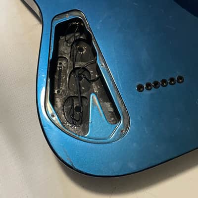 2000's Japan Jackson DKMGT Dinky Arched Top Metallic Blue Guitar Body Hard Tail image 18
