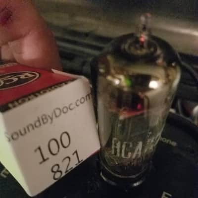 RCA Matched Pair (2) 6CG7 tNOS AT1000 TESTED Vacuum Tubes T1 blackplate dual triode 1954-1959 image 8