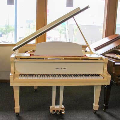 Binder & Sons G-80A 5'1" Ivory Baby Grand Piano image 2