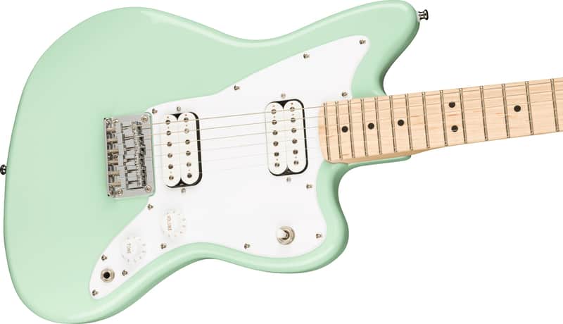 Mint Squier Mini Jazzmaster Electric Guitar, Maple Fingerboard, Surf Green image 1