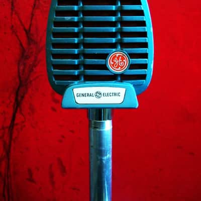 Vintage 1950's General Electric 97U29 / Shure 510C controlled magnetic microphone w Electro Voice 423A stand display prop repair image 3