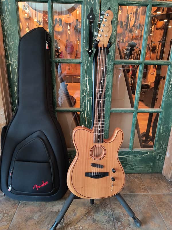 Fender American Acoustasonic Tele Telecaster All Mahogany w/ Deluxe Gig Bag image 1