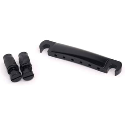 Guitar Tune-O-Matic Bridge and Stop Bar Tailpiece with Anchors and Studs Set for Epiphone Les Paul LP SG Style 6 String Electric Guitar,Black image 3