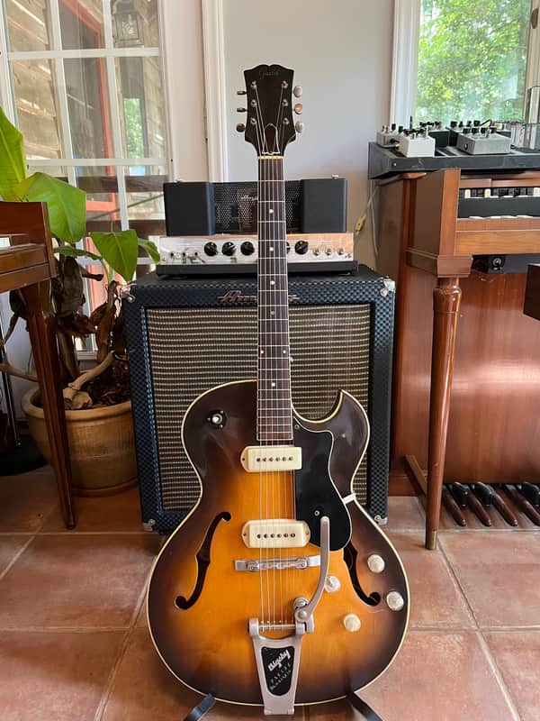 1957 Guild T-100D Slim Jim Thinbody Archtop Starfire electric guitar and HSC image 1