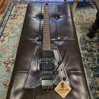 Headless Transparent Lucite LED Light Show Wedge Guitar w/Tremolo image 6