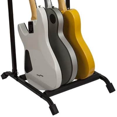 Rok-It Multi Guitar Stand Rack with Folding Design; Holds up to 3 Electric or Acoustic Guitars image 4