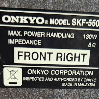 Onkyo Onkyo SKF-550F are wired, 3-way front/left-right satellite speakers 90s  - Black image 6