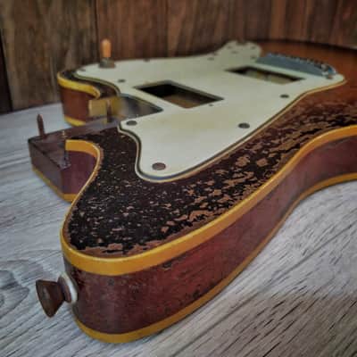 #202612 :: Baldman Jazzmaster double bound set (body + neck)in Relic Sunburst :: Aged Vintage Roadworn image 9