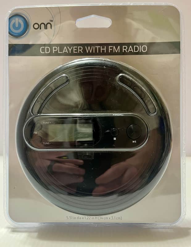 ONN CD+FM Portable Player (NIB), Model# OND19AAA11, Black image 1