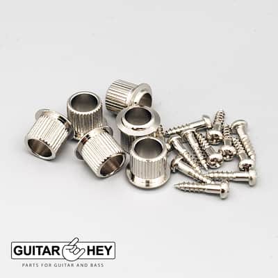 NEW Gotoh SD90-P5R MG LOCKING Tuners Set L3+R3 w/ AMBER Buttons 3x3 - NICKEL image 2