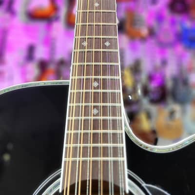 Takamine EF381DX 12-string Dreadnought Acoustic-electric Guitar - Black with Maple Auth Deal! 358 image 5