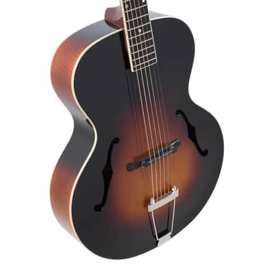 The Loar LH-600-VS Hand-Carved Archtop Acoustic Guitar, Vintage Sunburst Finish image 4