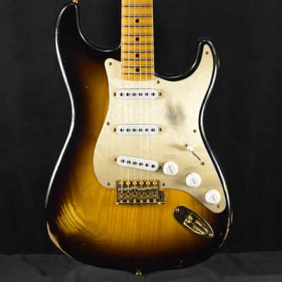 Fender Custom Shop '55 Stratocaster Relic Wide Fade 2-Color Sunburst Gold HW image 1