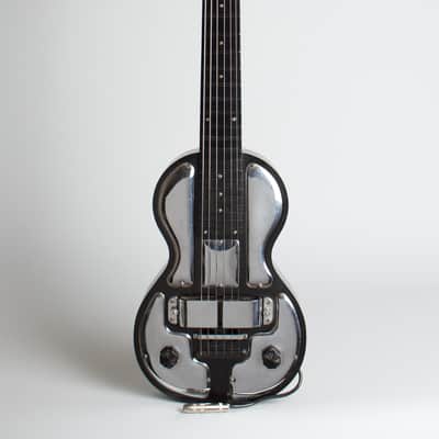 Premiervox Spanish Solid Body Electric Guitar, made by Rickenbacker,  c. 1938, original black hard shell case. image 1