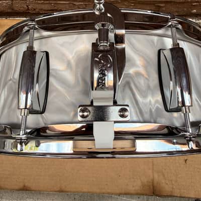 Gretsch Catalina Club Jazz 4-Piece Drum Kit White Satin Flame 18/12/14 + Snare – Floor Model image 18